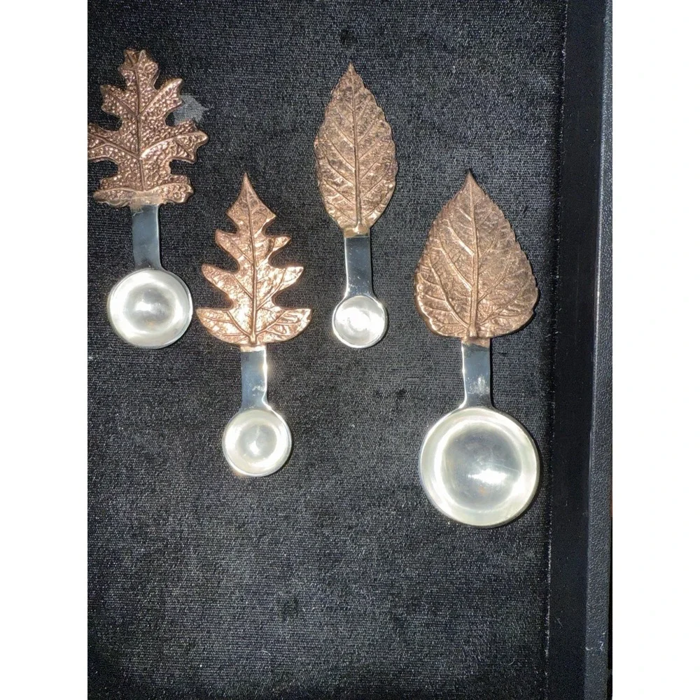 Set Of Four Measuring Spoons, Silver Bottoms Breast Tops Really Cool‎ Set 4054